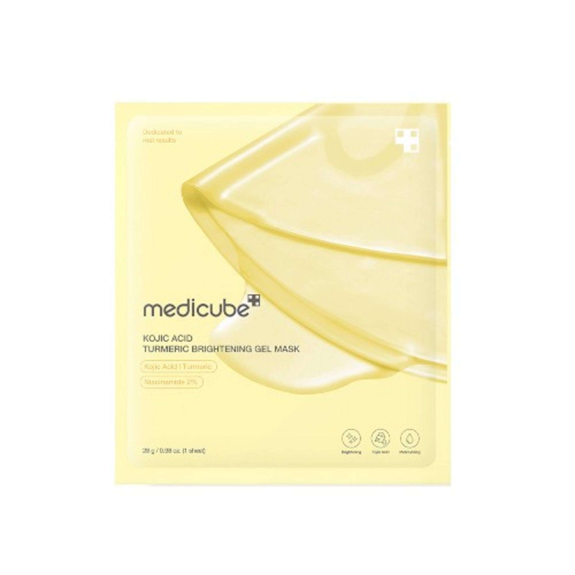 Medicube, Kojic Acid Turmeric Brightening Gel Mask, Brightening, Toning Mist, Face, 28 g