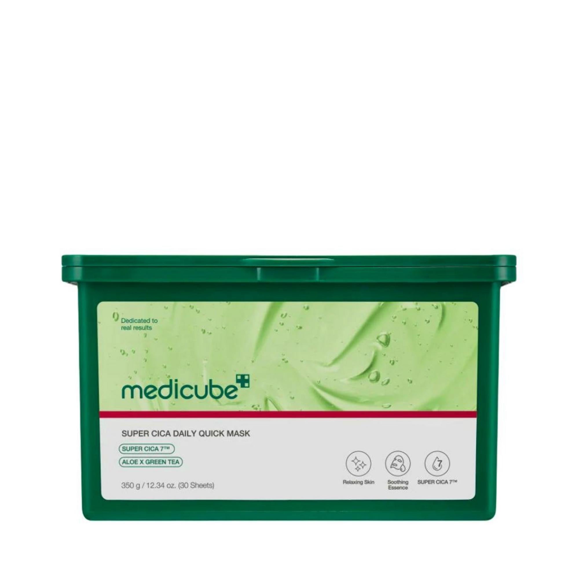 Medicube, Super Cica Soothing Face Mask, Soothing, Sheet Mask, For Face, 30 pcs, 350 g