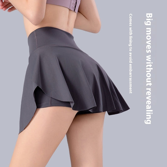 Lined Anti-exposure Tennis Skirt Fitness Sports Skirt