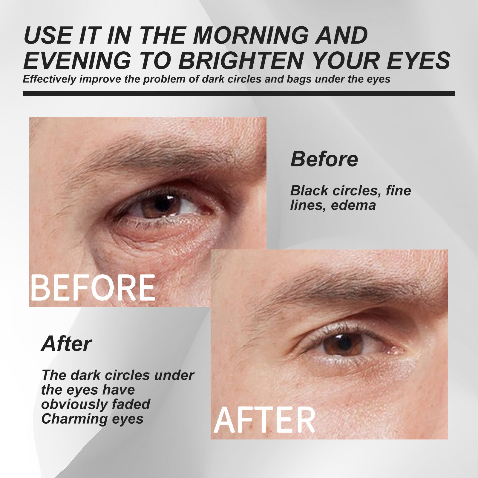 Men's Eye Cream, Reduces Eye Bags Dark Circles Fine Lines Firming Skin And Moisturizing Eye Cream
