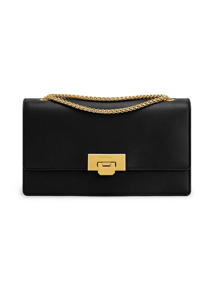 Borse Nuova borsa a tracolla strutturata Borsa da donna di fascia alta Borsa piccola quadrata Borsa da ascella nera alla moda Borsa a catena a molla