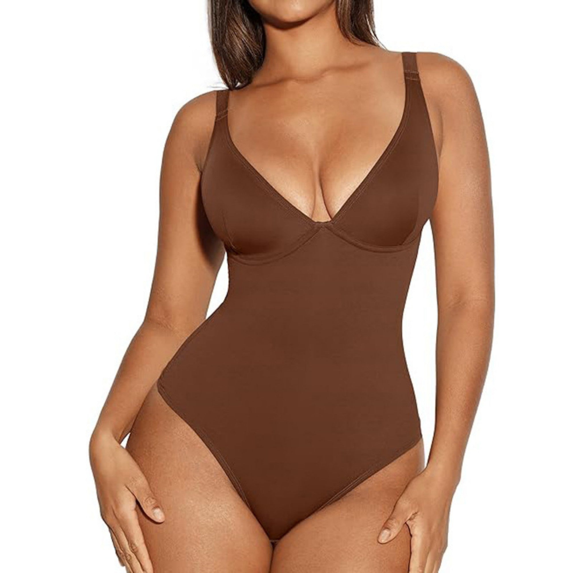 New Women's Solid Color Casual Versatile Plastic Jumpsuit Corset