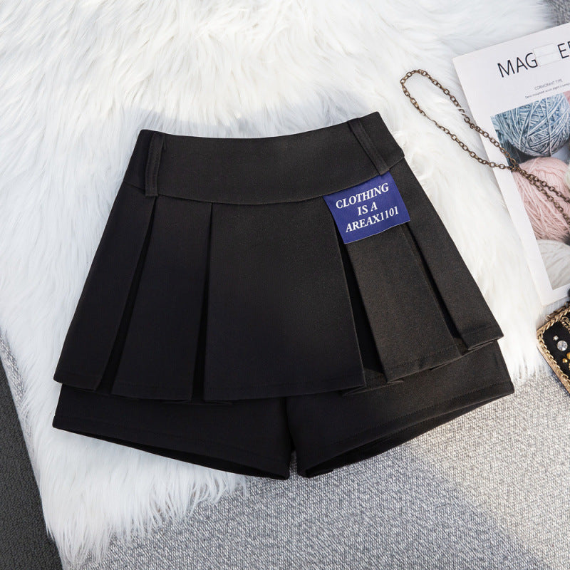 Real Shot Retro Hot Girl Pleated Skirt