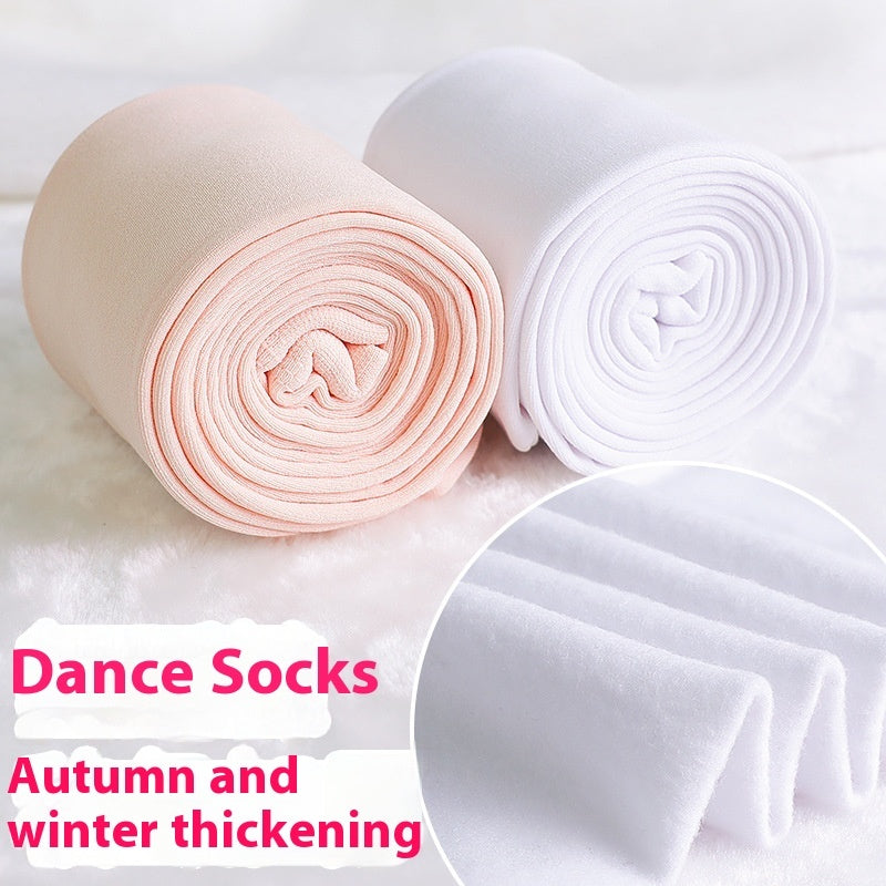 Children's Dance Socks Autumn And Winter Medium Thick Section Single-layer Fleece-lined