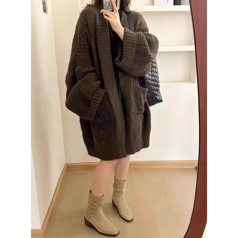 Loose Sweater Cardigan Coat For Women