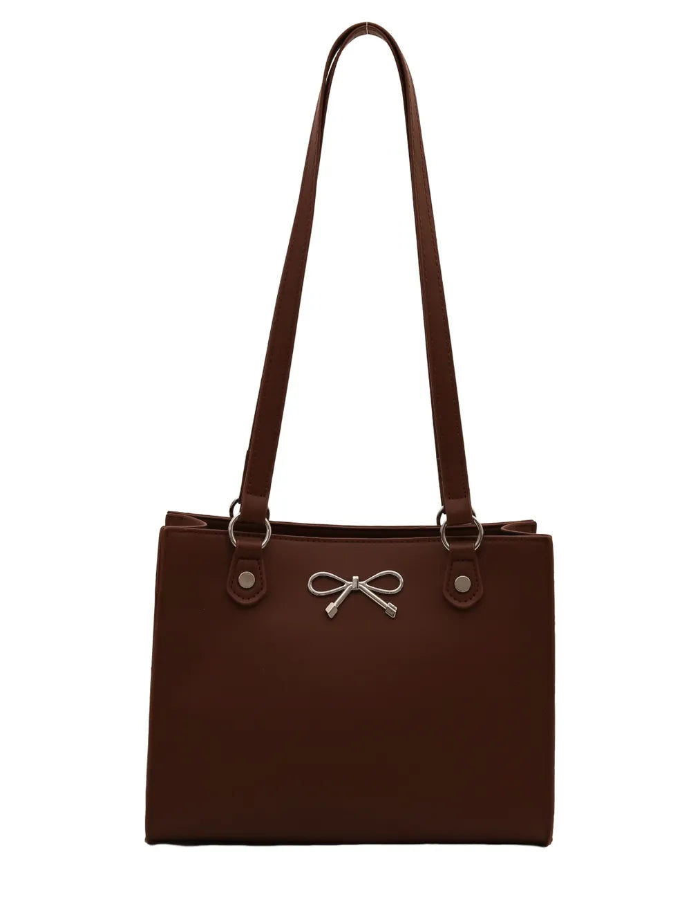 Bow PU Leather Shoulder Bag