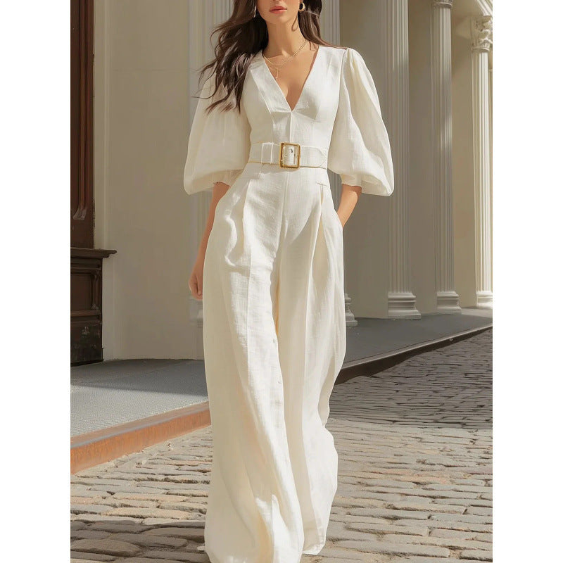 Womens Stylish Elegant Casual Loose-fitting Jumpsuit