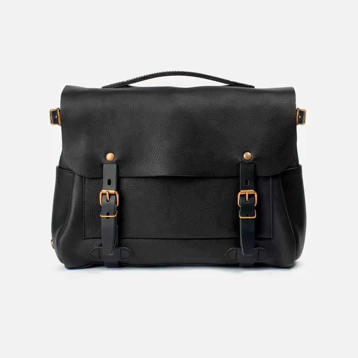 Vegetable Tanned French Messenger Oil Wax Leather Large Capacity Cambridge Bag