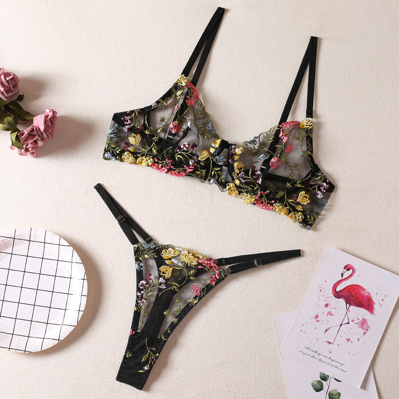 Women's Fashion Floral Underwear Suit
