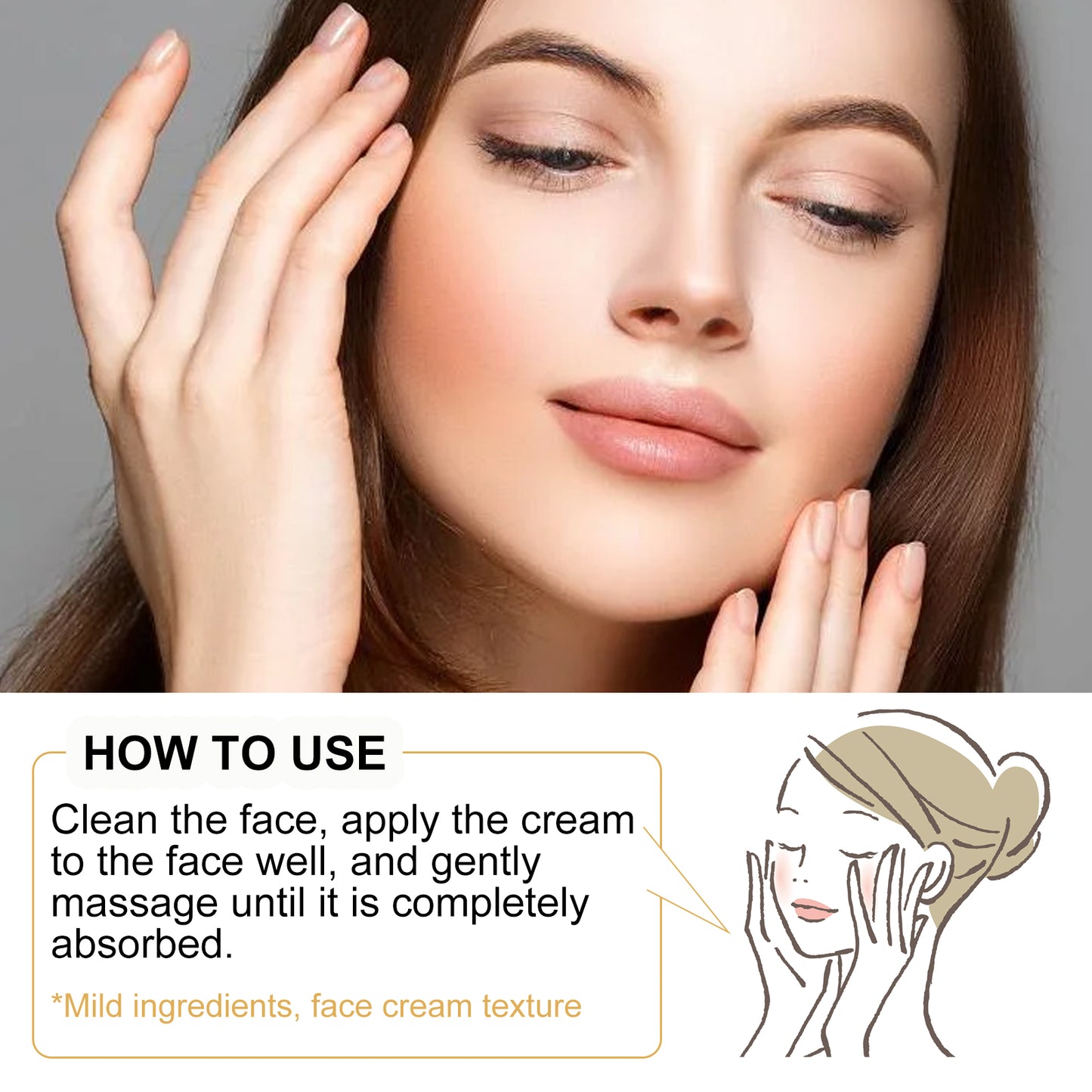 WIYUN Collagen Face Cream, Firming And Tender Skin Brightening Anti-Wrinkle Cream For Wrinkle Lifting And Wrinkling