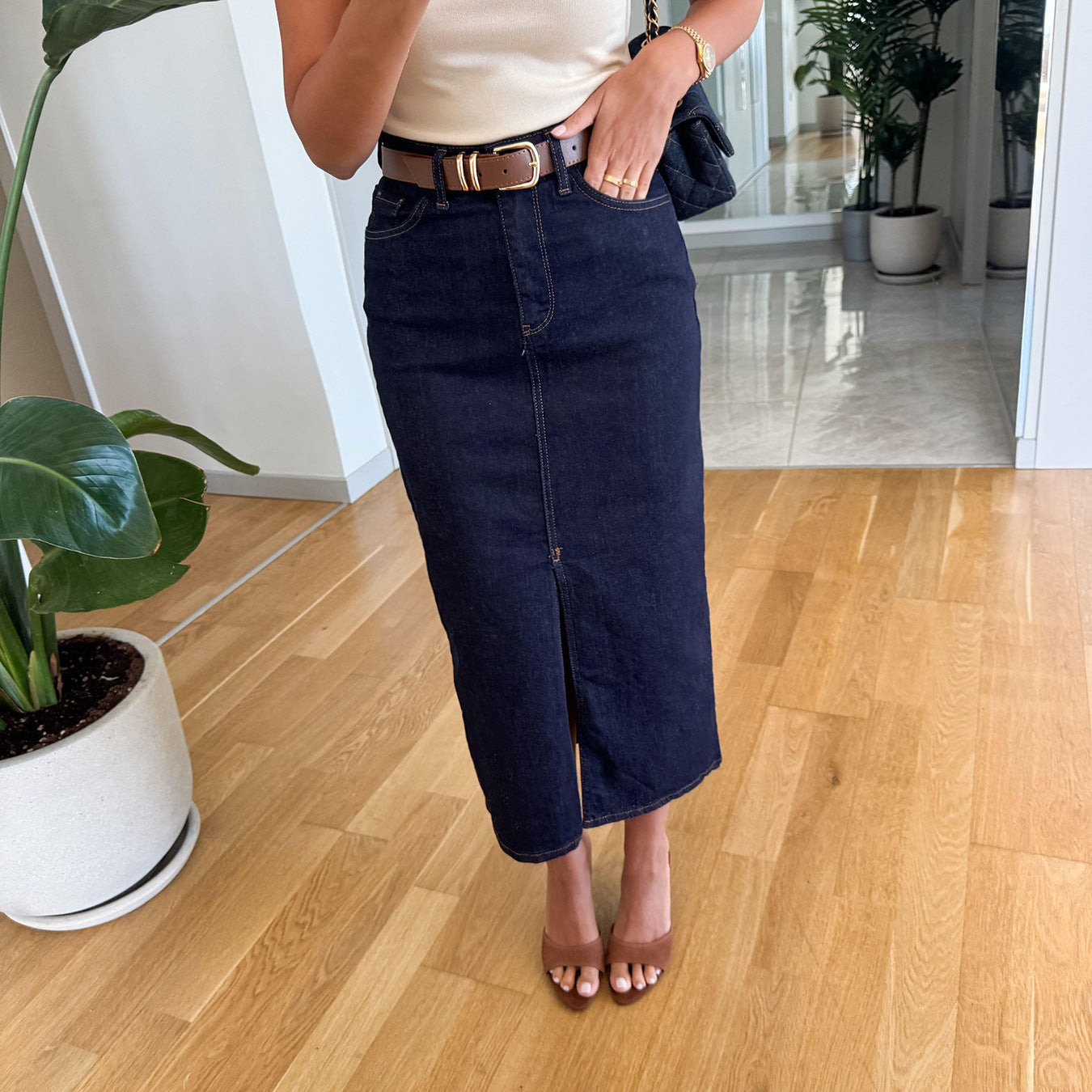 European And American Women's Fashion Casual Denim Skirt