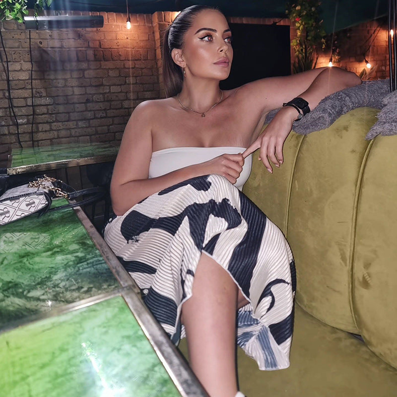 Womens Stylish Versatile Loose-fitting Casual Printed Skirt