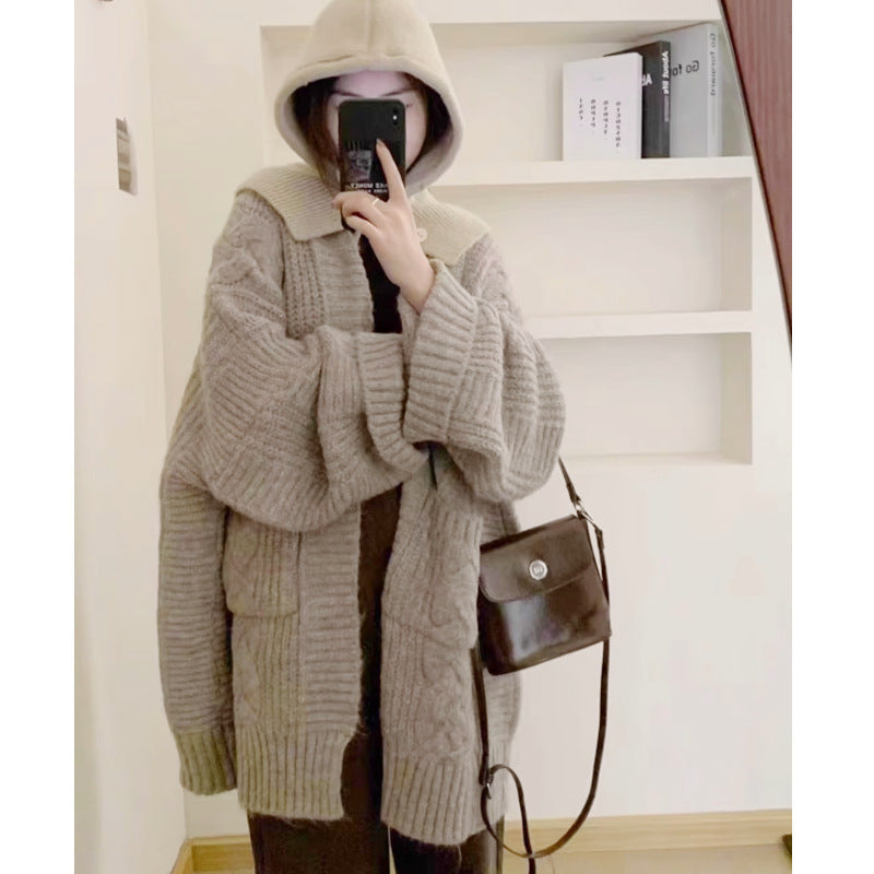 Loose Sweater Cardigan Coat For Women
