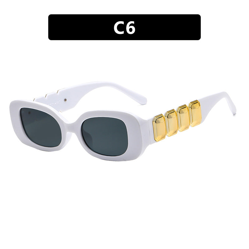Small frame square sunglasses, new fashionable and high-end sunglasses, street photography and fashion shows, women's personalized sunglasses