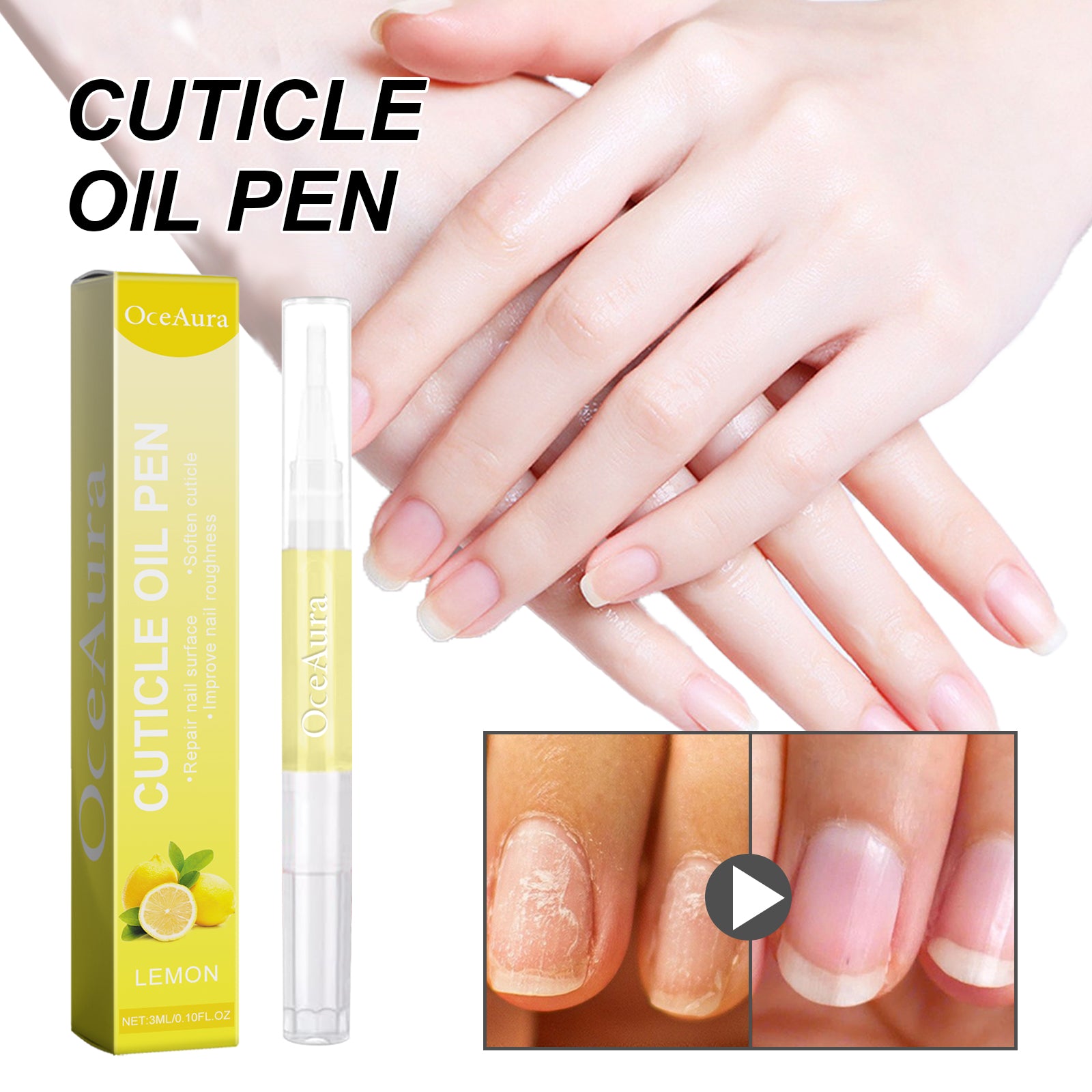 Cuticle Oil Pen, Moisturizing Nail Repair Nourishes And Removes Gray Nails And Brightening Nail Care Solution