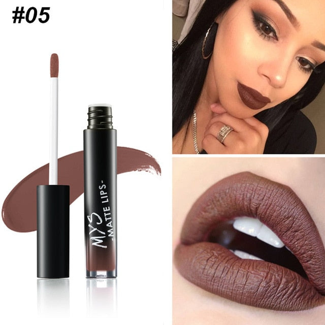 MYS Brand Makeup Rossetto liquido opaco Tinta impermeabile Make up Stick labbra a lunga durata Lucidalabbra nudo Cosmetici Batom