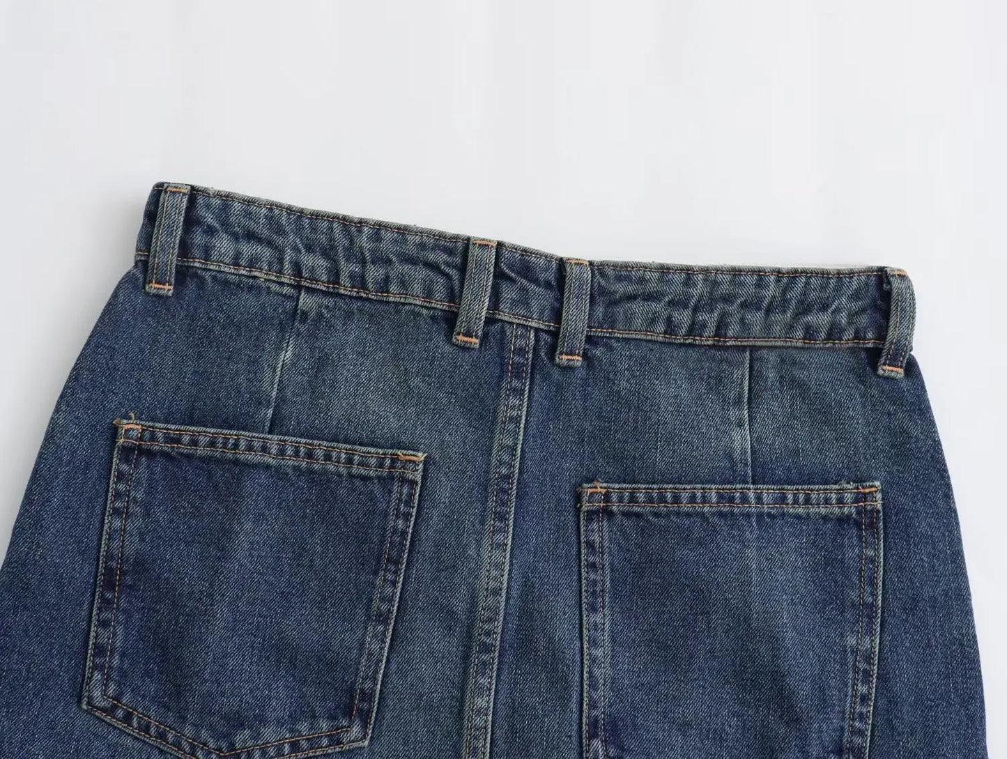 Denim Midi Skirt Women Blue High Waist Long Skirts for Women Autumn Slit Jeans Skirt Woman Streetwear Women's Skirts