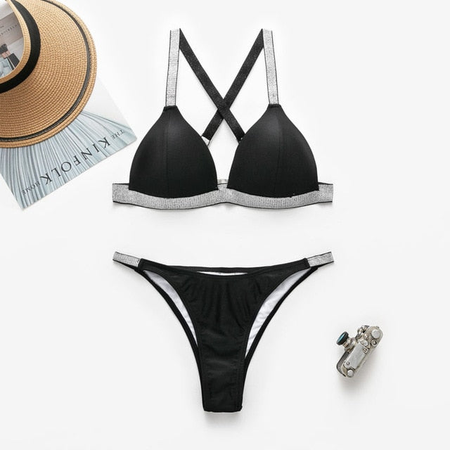 Costume da bagno bikini micro bikini verde neon Bikinx Costume da bagno push up sexy Costume da bagno donna triangolo costumi da bagno femminile