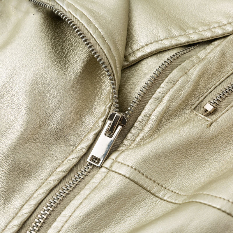 Faux leather PU jackets coats Autumn winter coats female jackets Women casual zipper streetwear black jackets femme