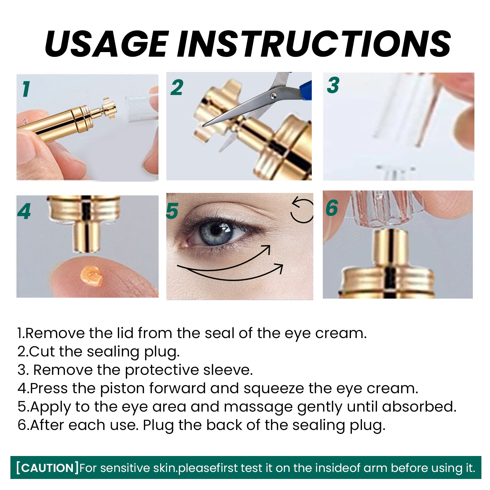 Collagen Firming Eye Cream, Lifts Moisturizes Reduces Fine Lines And Dark Circles Eye Cream