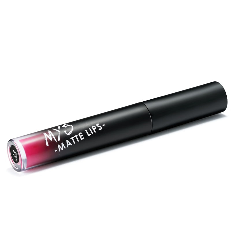 MYS Brand Makeup Rossetto liquido opaco Tinta impermeabile Make up Stick labbra a lunga durata Lucidalabbra nudo Cosmetici Batom