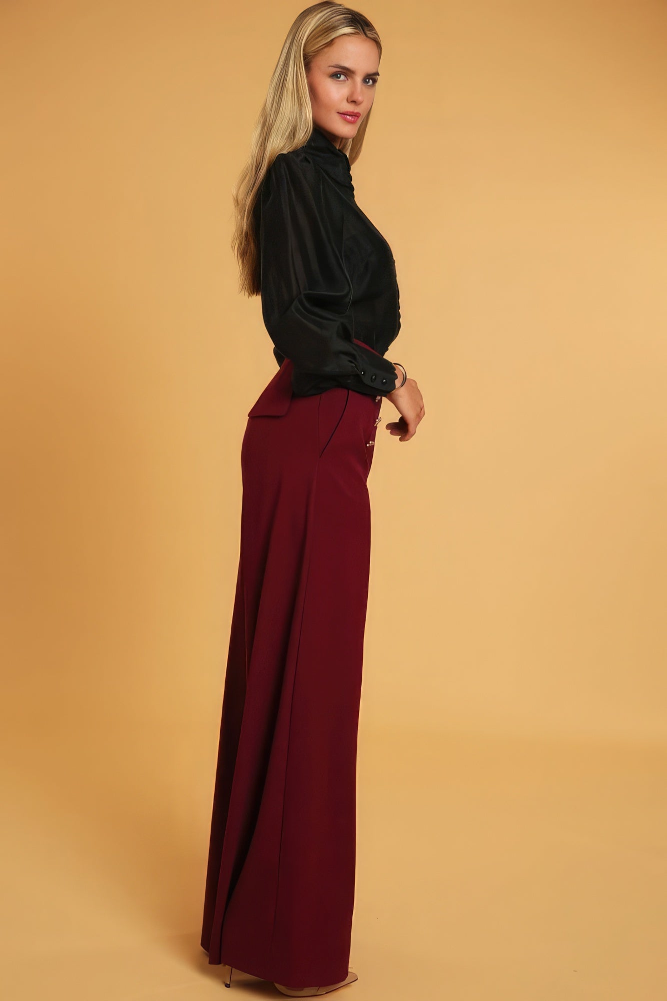 Pantaloni eleganti a vita alta