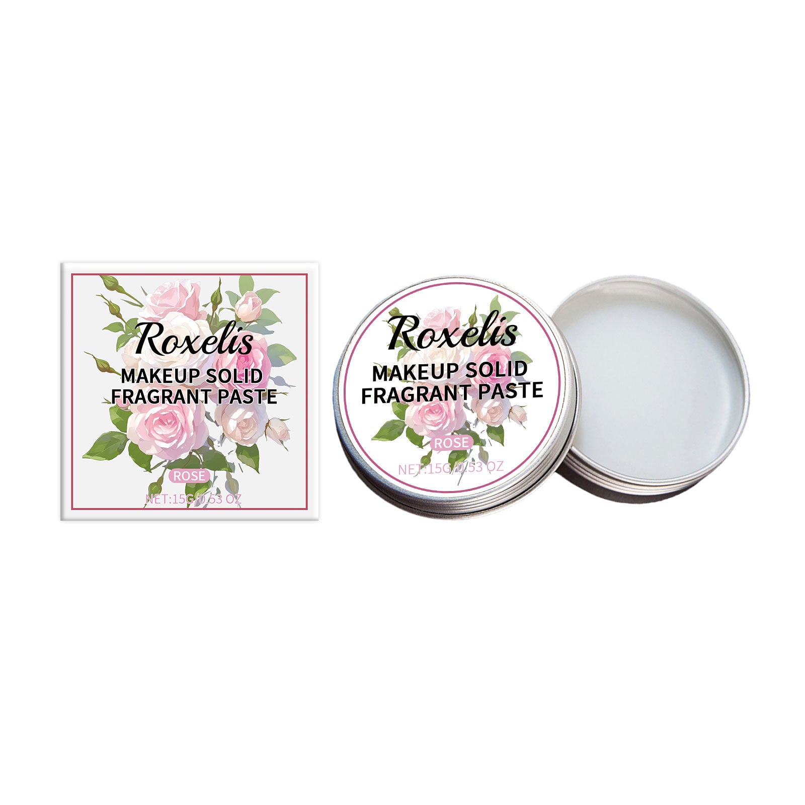 Solid Rose Balm Fresh, Light Scent, Lasting Lasting Everyday Date Charming Charm Portable Solid Balm