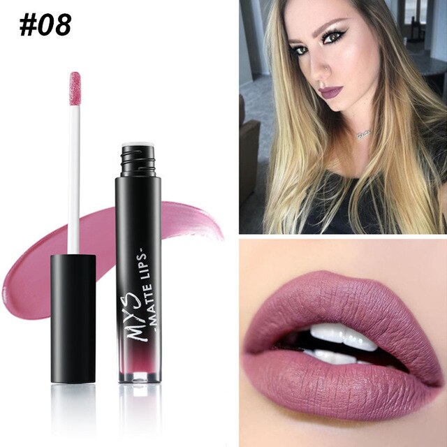 MYS Brand Makeup Rossetto liquido opaco Tinta impermeabile Make up Stick labbra a lunga durata Lucidalabbra nudo Cosmetici Batom