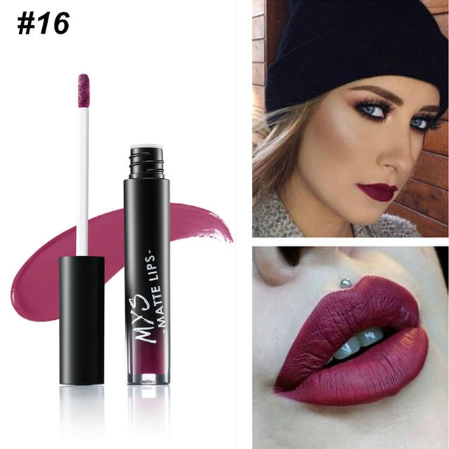 MYS Brand Makeup Rossetto liquido opaco Tinta impermeabile Make up Stick labbra a lunga durata Lucidalabbra nudo Cosmetici Batom