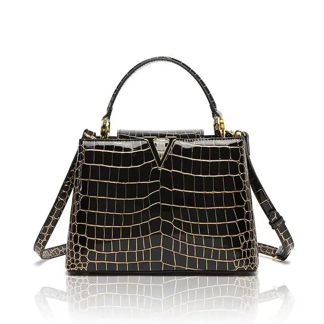 Luxury Designer Brand bolsa feminina 2023 New High-quality сумка Leather Crocodile Print Shoulder Handbags for Women 가방 Hot Sell