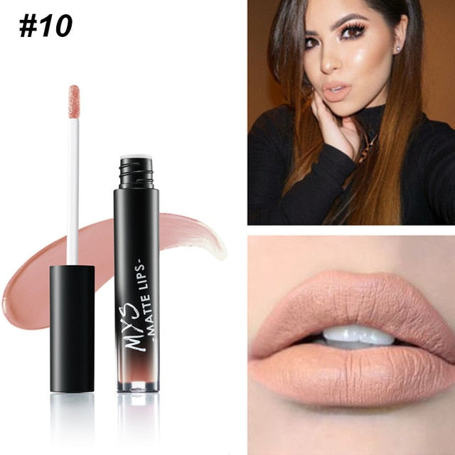 MYS Brand Makeup Rossetto liquido opaco Tinta impermeabile Make up Stick labbra a lunga durata Lucidalabbra nudo Cosmetici Batom
