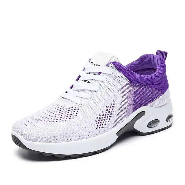 Nuove scarpe da corsa Sneakers traspiranti da donna Scarpe estive con cuscino d'aria in mesh leggero Scarpe sportive da donna Scarpe da allenamento con lacci per esterni