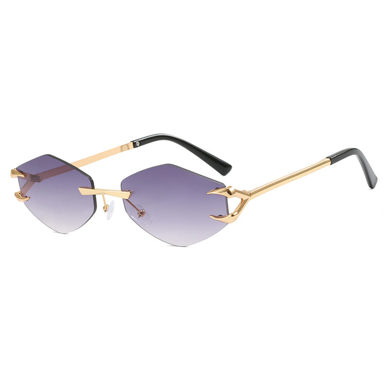 Frameless Hook Polygon Personalized Funny New Casual Hip Hop Trendy Sunglasses