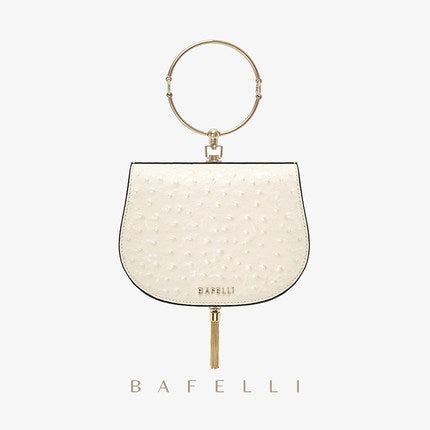 Borsa da donna nuova borsa ad anello design originale borsa a tracolla in oro 18 carati piccola borsa da sella di lusso leggera di nicchia