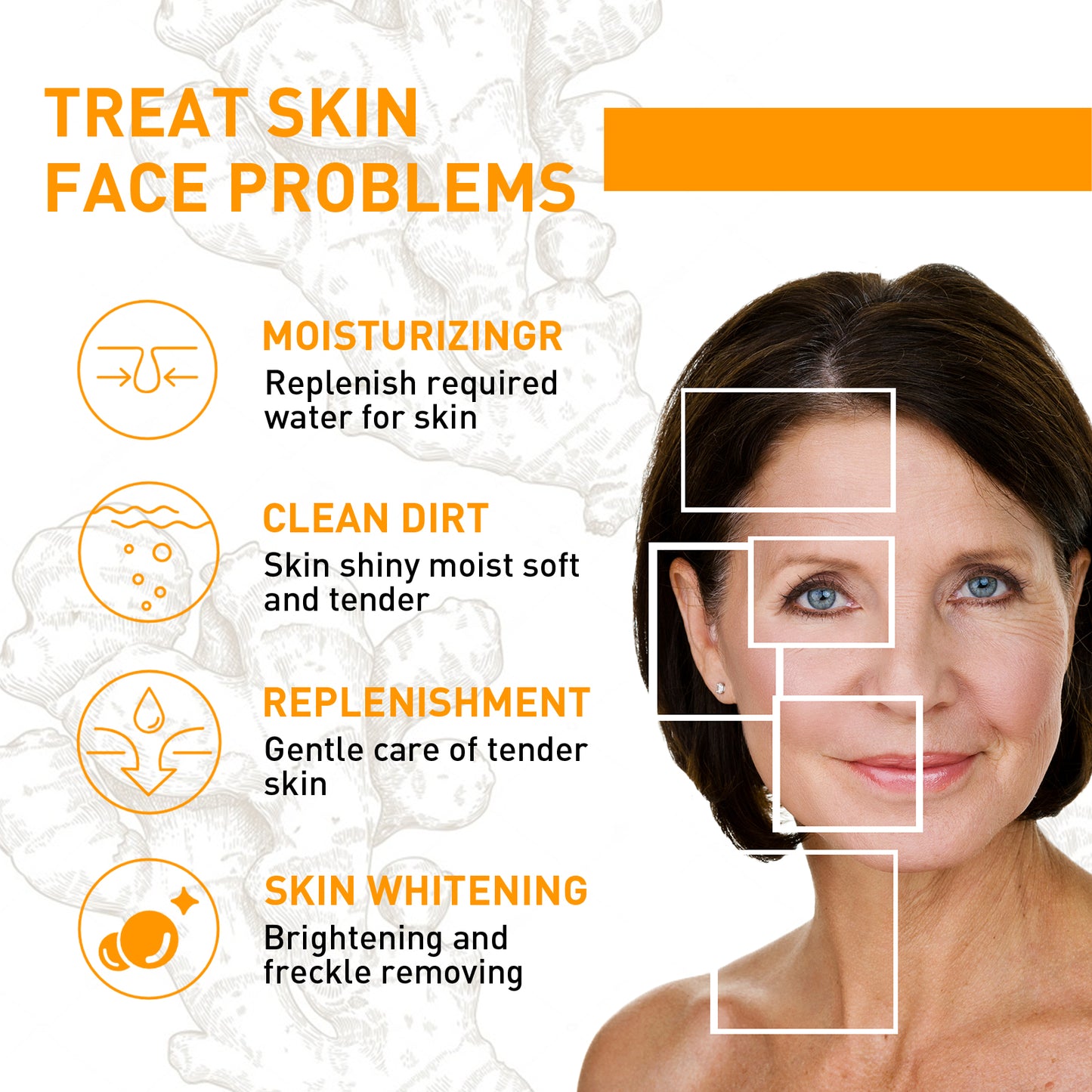 Turmeric Face Cream, Reduces Fine Lines And Spots Moisturizes Anti Wrinkles Face Cream