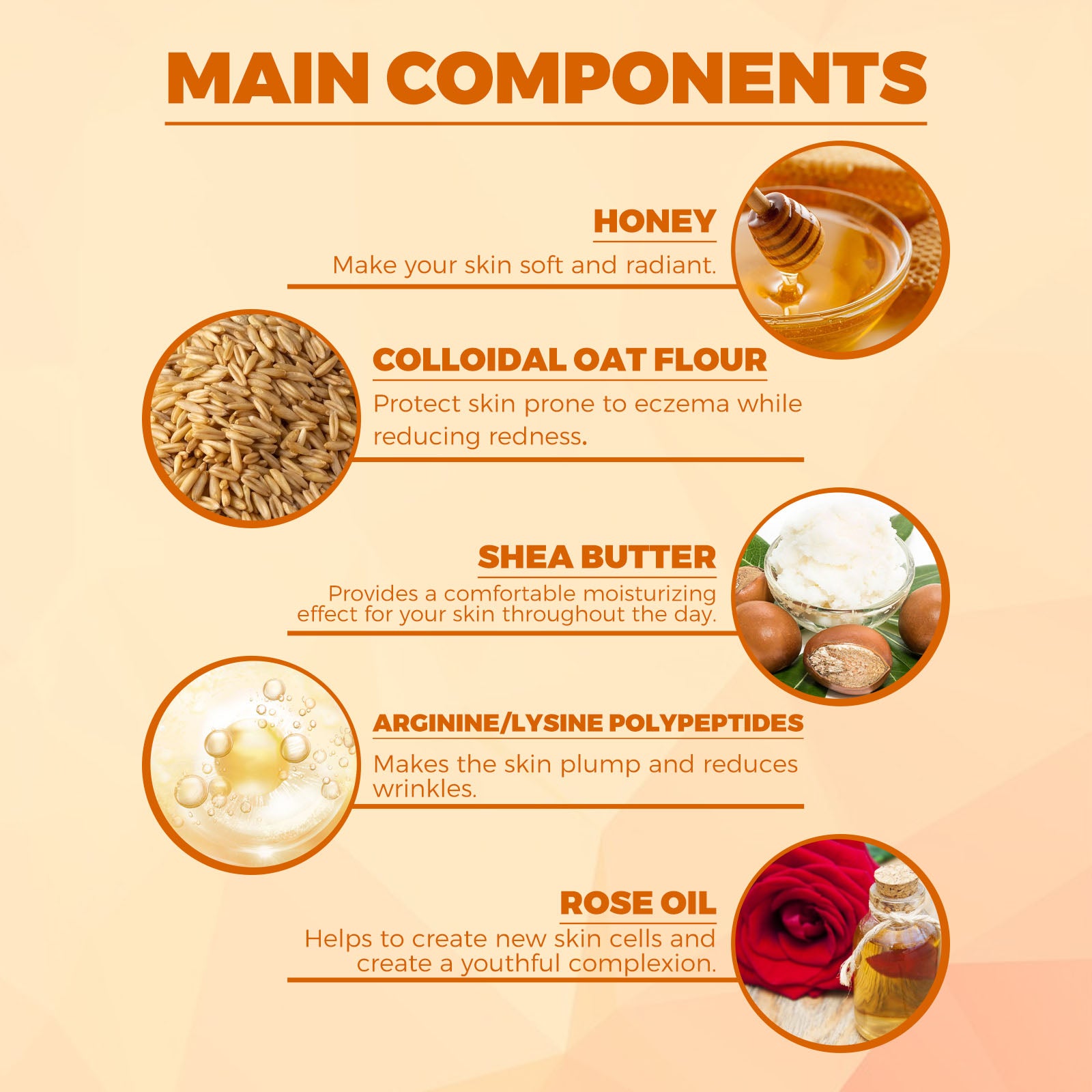 Honey Peptide Eye Cream, Repairs Firms Moisturizes Brightens Eye Cream