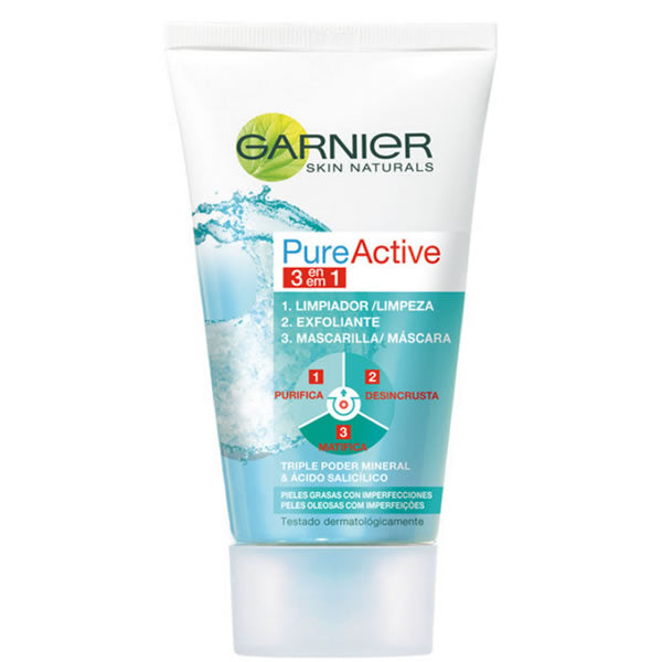 Garnier Active Gel Limpiador 3 En 1 150ml