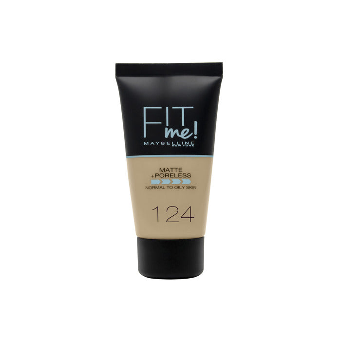 Maybelline Fit Me Matte + Poreless Fondotinta 124 Sabbia morbida 30 ml
