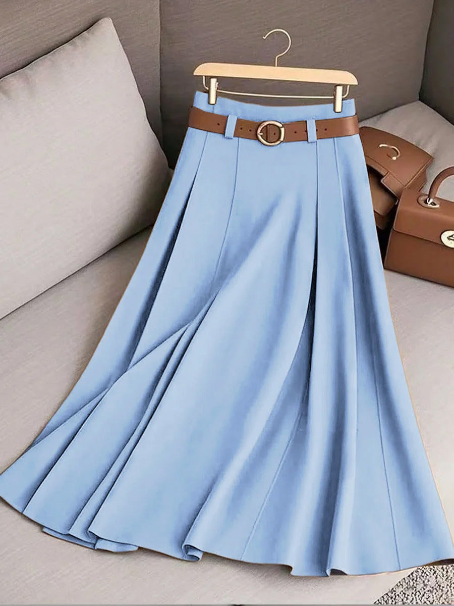 Women's Casual Pleated Skirt Can Be Printed