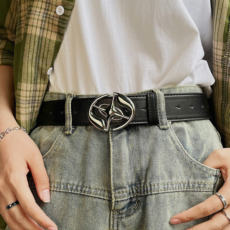 Black Belt Female Ornament Jeans Belt