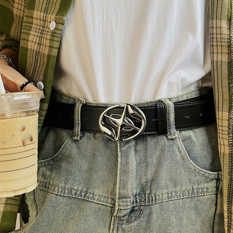 Black Belt Female Ornament Jeans Belt