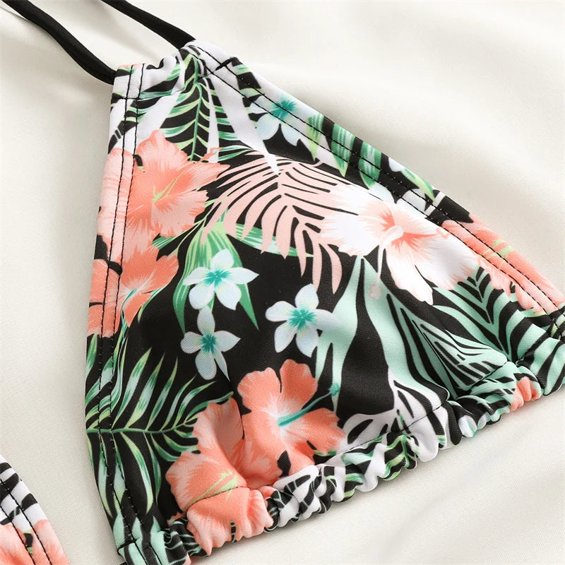 Bikini Women Swimsuit 2023 New Swimwear Sexy Lace Up Bikinis Set Backless Bathing Suit For Female Biquini Summer Two Piece Suits