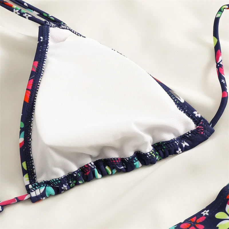 Bikini Women Swimsuit 2023 New Swimwear Sexy Lace Up Bikinis Set Backless Bathing Suit For Female Biquini Summer Two Piece Suits