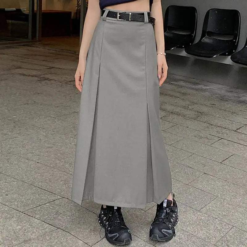 ZANZEA Women Elegant Long Skirt Korean Fashion High Waist Jupes Casual Pleated Maxi Skirts 2023 Autumn Solid Hip Wrap Faldas