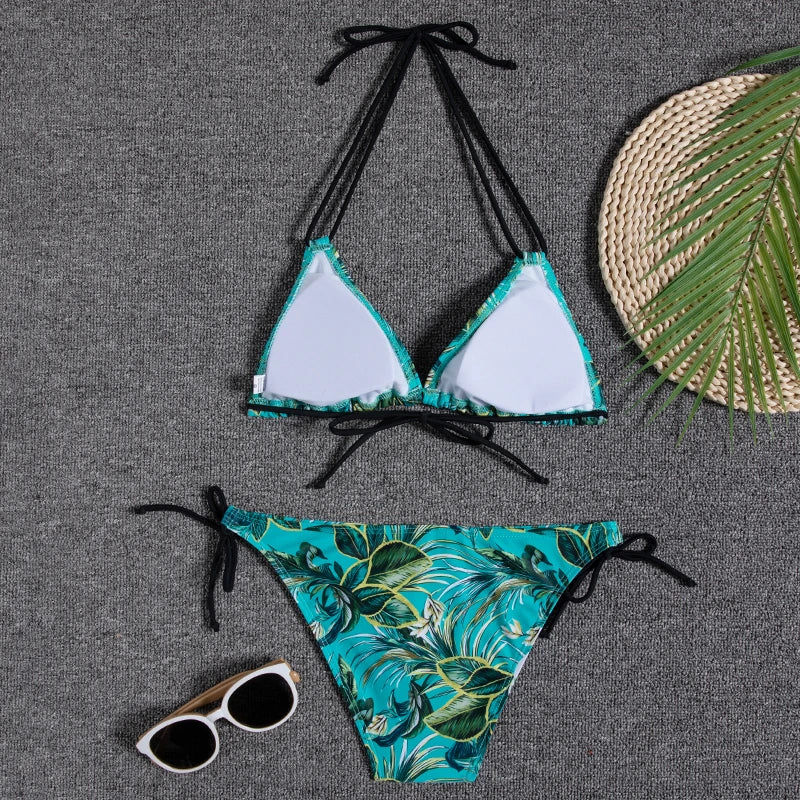 Bikini Women Swimsuit 2023 New Swimwear Sexy Lace Up Bikinis Set Backless Bathing Suit For Female Biquini Summer Two Piece Suits