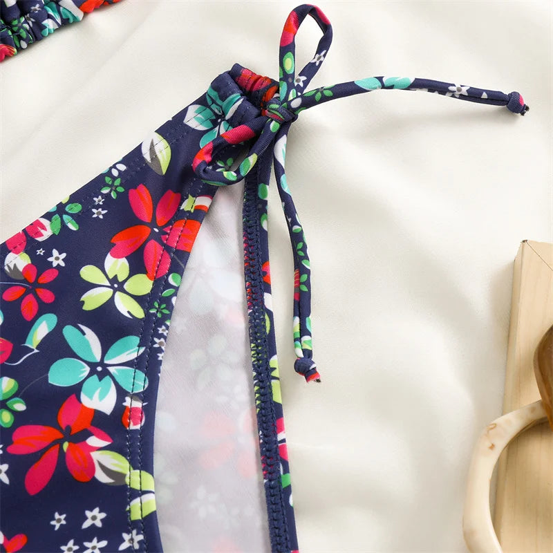 Bikini Women Swimsuit 2023 New Swimwear Sexy Lace Up Bikinis Set Backless Bathing Suit For Female Biquini Summer Two Piece Suits