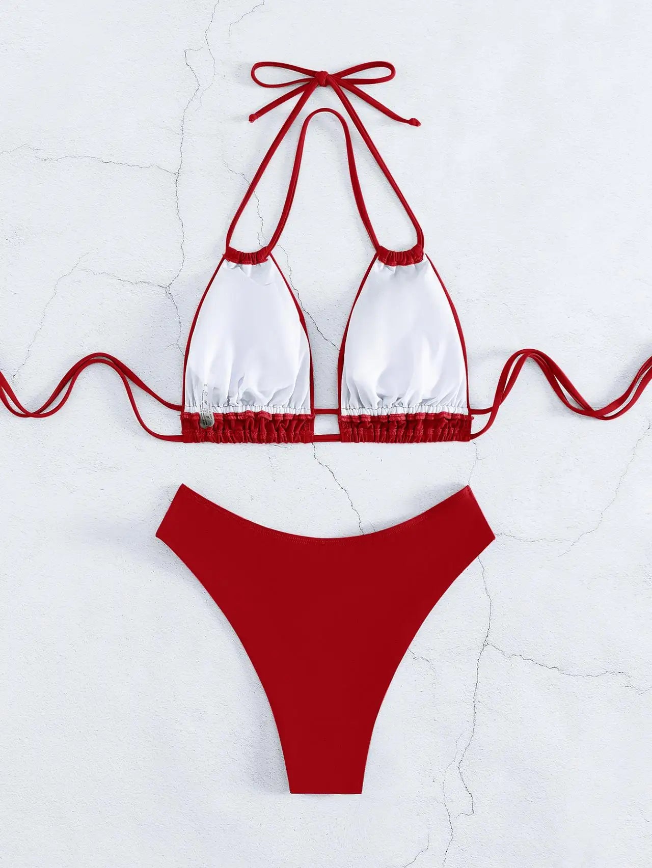 Plus Size Beach Bikini Black Sexy Halter Bikini Push Up Swimsuit 2 Piece Bikini Sets 2023 Summer Women Swimwear Bathing Suits