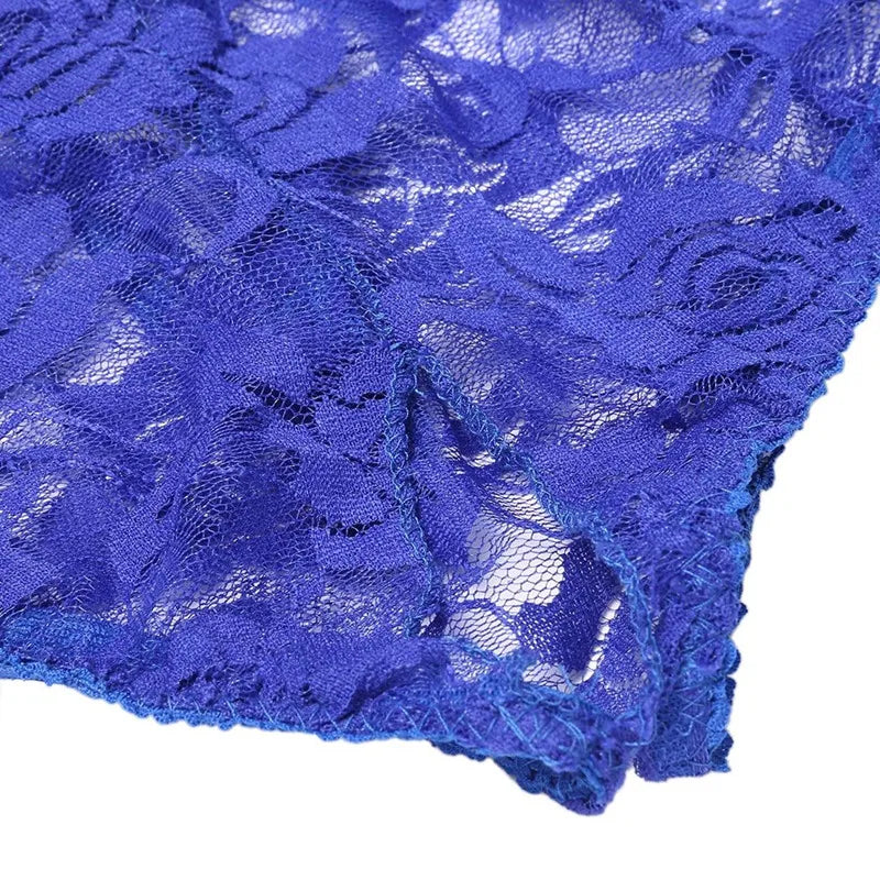 Ohyeahlady Women's Lingerie Crotchless Panties Low-waist Lace Transparent Underwear Strappy Thongs Intimates Femme Erotic Briefs