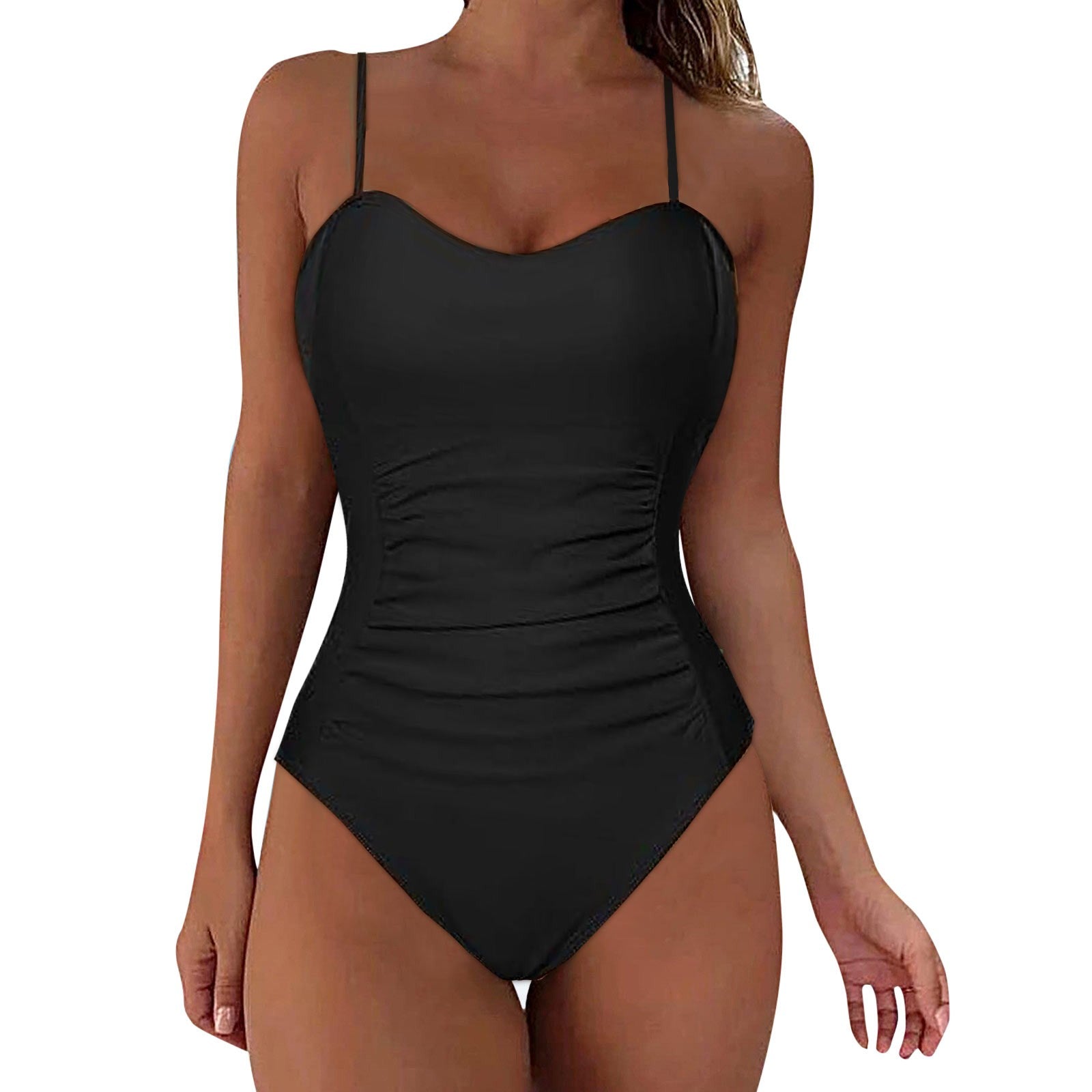 Suspender Swimsuit For Women Strapless Female Bathing Suits Summer Stylish Swimwear Sporty One-Piece Swimsuits купальник женский