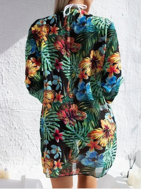 2024 Summer New Bikini Beach Skirt Beach Cover Up Swimsuit Women Ruffle Biquini Bathing Suit Beach Wear Swim Suit